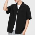 thumbnail image 4 of pstuiky camisetas de hombre, Suéter casual de manga corta con cuello vuelto, cómodo y liso para hombre camisas casuales para hombre xl, 4 of 5