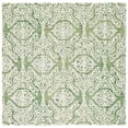 thumbnail image 3 of SAFAVIEH Blossom Asher Geometric Wool Area Rug, Green/Ivory, 6' x 6' Square, 3 of 10