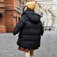 thumbnail image 5 of MKOSPLRT Girl's Winter Thicken Puffer Long Coat Warm Jacket Solid Dwon Coats Full Zip Knee Length Quilted Outwear with Hood 5-13Y, 5 of 10