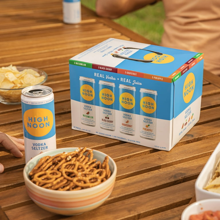 High Noon, Vodka Hard Seltzer, 12 Pack, 12 fl oz Cans, Variety