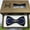 Blue BT08, variant on High Quality Men's Black Bow Tie Metallic Wedding Pattern Wedding Banquet Bow Tie