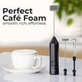 thumbnail image 2 of Zulay Kitchen Rechargeable Milk Frother - Dynamic - 3 Speeds, 3 Whisk Attachments, 500 mAh USB Charging, Drink Mixer for Latte, Cappuccino, Matcha, Protein Powder, Coffee Foam - Black, 2 of 9