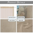 thumbnail image 6 of LAPAMAX Short Window Curtains Set for Kitchen Living Room 2 Panels Rod Pocket Tier Sheer Drapes Waterproof Cafe Curtains,Khaki,33''*30'', 6 of 6