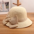 thumbnail image 4 of Straw Hat Cloche Hat for Women 1920s Vintage Hats with Bow Foldable Packable Summer Sun Hats for Beach Vacation, 4 of 4