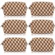 thumbnail image 1 of Bolsa de maquillaje SOIDRAM Checkered Preppy Cosmetic Brown, 6 unidades, 1 of 7