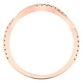 thumbnail image 5 of 0.16 ctw Wedding Band for Women - 14K Rose Gold Yellow Moissanite Stackable Eternity Ring, 5 of 6