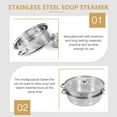thumbnail image 5 of HAOAN Ensemble de Cuiseur Vapeur Durable en Acier Inoxydable, 5 of 5
