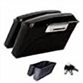 thumbnail image 3 of SLMOTO Sacs de Selle Rigides, Sacs de Selle Rigides avec Couvercle et Clé pour Modèles de Tourisme Harley 1994-2013 Road King Street Road Glide Electra Glide Ultra-Classique FLHR FLHX Noir, 3 of 4