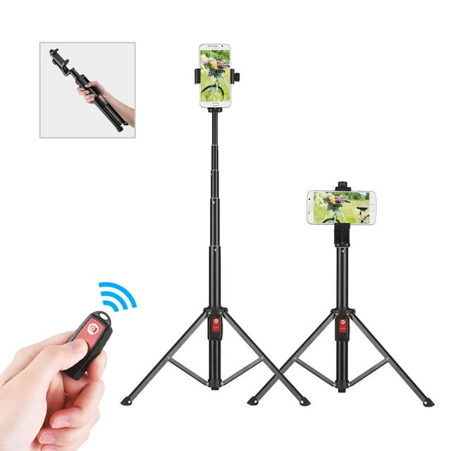 Support Selfie BT 55 Pouces Trépied de Téléphone Portable avec Télécommande pour iPhone X 8