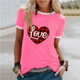 thumbnail image 2 of T-shirt Décontracté pour Femmes à Imprimé, Col Rond, Coupe Ample, Manches Courtes, Haut Blouse Chandail, 2 of 9