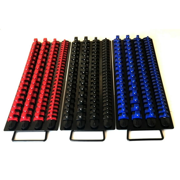 240pc GOLIATH INDUSTRIAL SOCKET STORAGE TRAY RAIL RACK HOLDER SET 1/4 3/8 1/2
