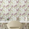 thumbnail image 2 of Ambesonne Vintage Floral Peel & Stick Wallpaper for Home, Cherry Rose Print, 13"x72", Pale Fuchsia Pale Green, 2 of 5