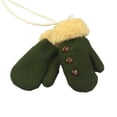 thumbnail image 6 of Kripyery 1 Pair Thickened Fleece Lining Winter Gloves with Anti-lost Rope Buttons Decor Solid Color Baby Knitting Mittens Costume Accessories, 6 of 8