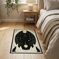 thumbnail image 3 of ODIKA 2'x3' Washable Doormat Non-Slip, Low Pile Goth Gothic Tarot Motif Minimalist Grid Phase Arch Mystical Motifs for Entryway, Kitchen, Laundry Room, 3 of 7