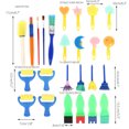 thumbnail image 2 of 25Pcs Sponge Roller Painting Brush Graffiti Pen Kids Paint Drawing Toy DIY Tools, 2 of 8