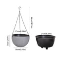 thumbnail image 5 of MOQIN Hanging Basket Planter Round Gardening Hanging Premium Plastic Brown Pot Comes With Drainer And Chain Hanging Flowers Pot For Indoor Outdoor, 5 of 8