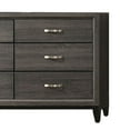 thumbnail image 2 of Erica Wide Dresser, 6 Drawers, Spacious Top, Gray Wood, Nickel Handles, 2 of 3