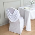 thumbnail image 6 of Efavormart White Chair Covers Spandex Stretch Banquet Wedding Chair Covers W/ Foot Pockets - Easy Use & Machine Washable Ruched Swag Back Slipcovers for Party Outdoor Events, 6 of 11