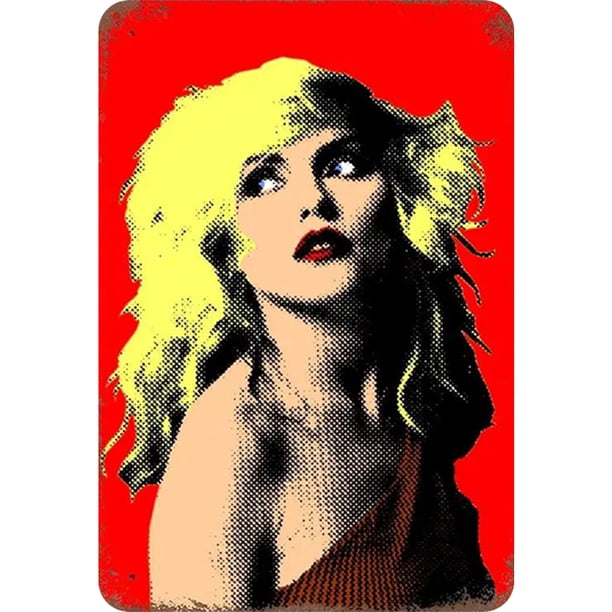 Placa Metal Vintage Debbie Harry Pintura Hierro Rectangular Del 30x40cm