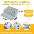 thumbnail image 3 of Cat Litter Box Ramp with Filter Function, Double Layered Self-Cleaning Cat Litter Box Litter Trapper with Storage Gray, 3 of 8