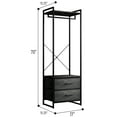 thumbnail image 6 of Sorbus Clothing Rack with Drawers – Tall Garment Rack with Wood Top, Steel Frame & Fabric Drawers – Stand Alone Closet Organizer, Gray Wood, 6 of 6