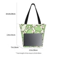 thumbnail image 3 of Pofeuu Cute Frog Print Women Fashion Shoulder Handbags Top Handle Satchel Bags Tote Shoulder Shopping Bag Stylish Canvas Tote Bag, 3 of 6