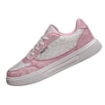 thumbnail image 3 of IEMIEMIEM Women's Breathable Sneakers Lace Mesh Low-Top Athletic Shoes Casual Sneakers Summer Fall Lightweight Non-Slip Footwear for Running, Walking, and Training Pink 9 Wide, 3 of 10
