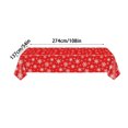 thumbnail image 3 of Snowflake Christmas Party Tablecloth Blue Snow Winter Party Children's Birthday Decoration Disposable PE Tablecloth, 3 of 9