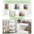 thumbnail image 2 of Figura Decorativa Verstellbarer 4-Lagen-Aufbewahrungswagen, Badezimmer-Küchen-Organizer (weiß) Likrtyny Hogar, 2 of 7