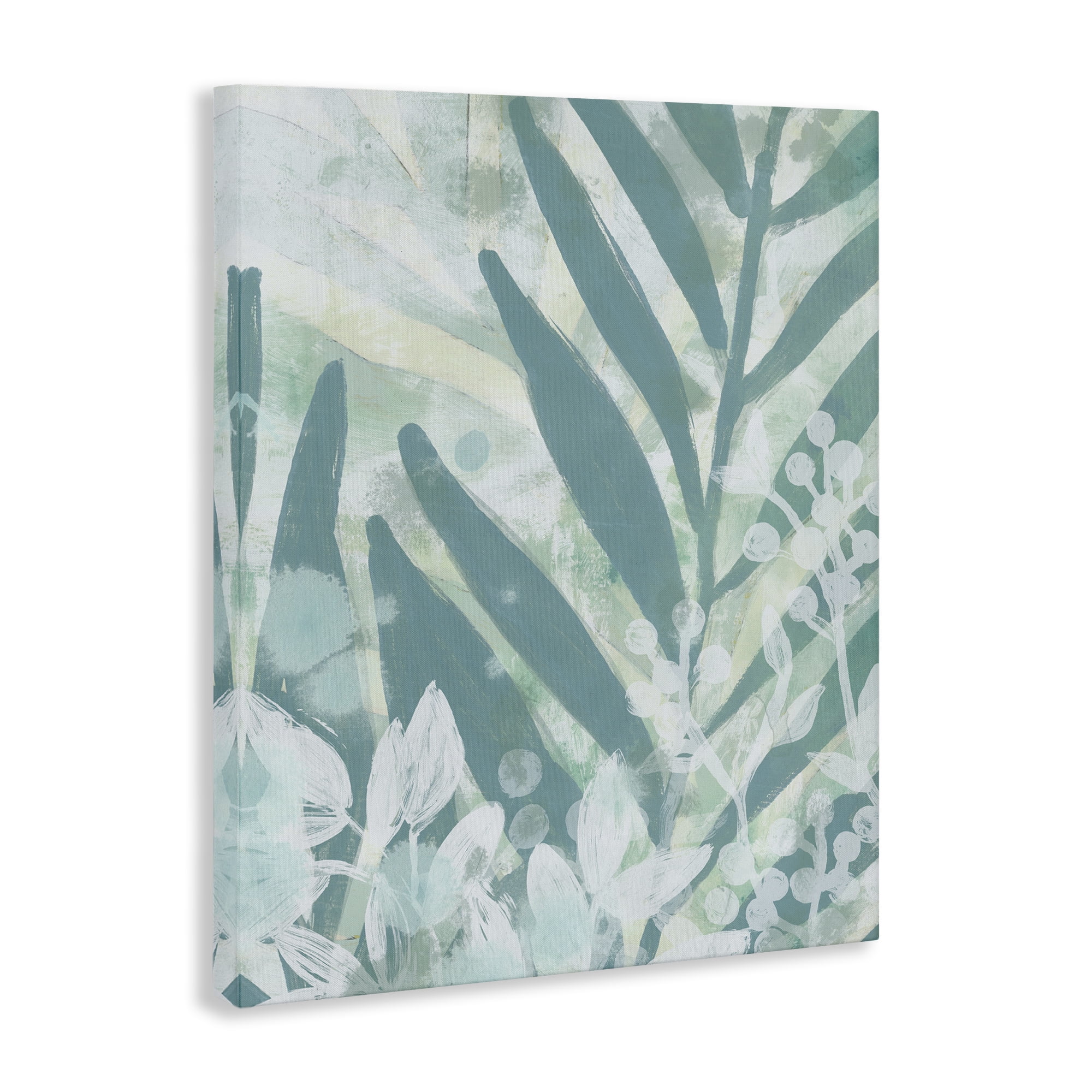 Stupell Industries Modern Splatter Palms Botanical & Floral Painting Gallery Wrapped Canvas Art Print Wall Art, 36 x 48