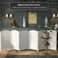 thumbnail image 2 of Red Lantern 3 ft. Short Diamond Weave Fiber Folding Screen - White - 6 Panel, 2 of 7
