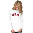 thumbnail image 5 of USA United States Patriotic 4th July Plus Size Long Sleeve Graphic Tee Shirt Brisco Brands 3X, 5 of 6