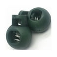 thumbnail image 2 of Baohd 2pcs Cord Stoppers Lock End Toggles Spherical Hole Tightening Locks Tool Rope Clasp Sportswear Drawstring Lanyard Button Dark Green, 2 of 7