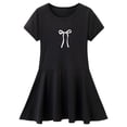 thumbnail image 1 of vigerkar Robes pour Petites Filles Coton Été Vacances Mignonne Robe Chat Manches Courtes (Noir, 2-3 Ans), 1 of 9