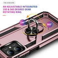 thumbnail image 2 of Rosebono Compatible With Motorola Moto G14 Case, Hybrid Slim Armor Cover Case With Adjustable Integrated 180 or 360 Degree Rotating Ring Kickstand For Motorola Moto G14 (Rose Gold), 2 of 5