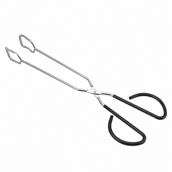 RAIRSKY Extra Long Scissor Tongs Stainless Steel Barbecue Tongs 40cm Black BBQ Grill Serving Cooking Utensils