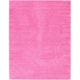 thumbnail image 1 of Unique Loom Solid Shag Modern Plush Area Rug 10' x 13' Rectangle Bubblegum Pink, 1 of 2