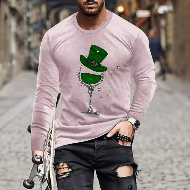 Blusas y camisas de manga larga y cuello redondo para hombre, camisetas casuales con estampado de moda y cuello redondo, blusas de licra de manga corta para hombre.