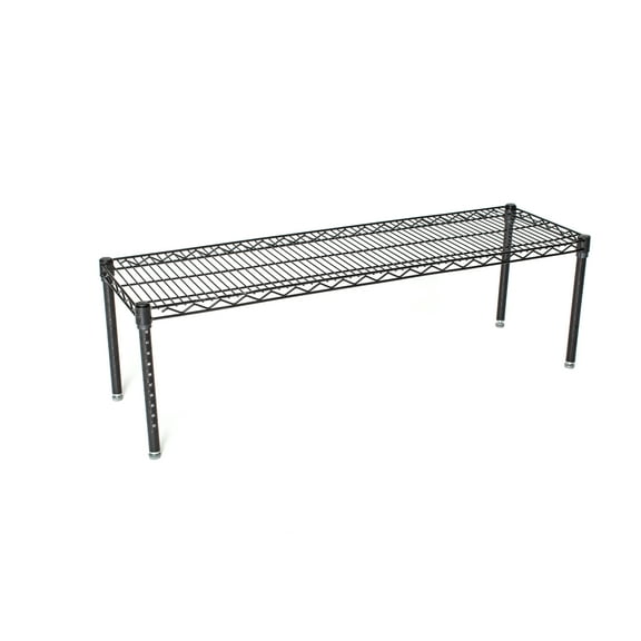 24" Deep x 54" Wide x 14" High Black Stationary Dunnage Rack