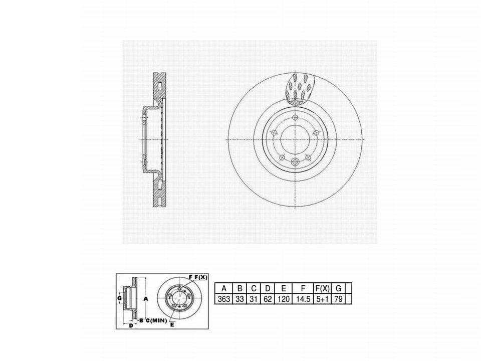 Winstop Brake Rotor, Front WS252887, Land Rover Discovery 2020-2018