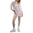 thumbnail image 4 of Jess por Meiko Vestido de Mujer T-shirt Oversized con Mangas 3/4 en Contraste Star Struck L Rosa, 4 of 6