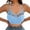 Blue, variant on Mesh Crop Top Fashionable Hollow Out Push Up Bra Comfortable Breathable Underwear Thin Bra, Size M