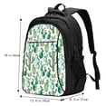 thumbnail image 5 of Wukai Cactus Plants1 Travel Laptop Backpack: Business Water-Resistant Bag with USB Charging Port, Ideal College Backpack for Men & Women, 5 of 6
