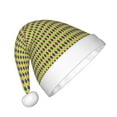 thumbnail image 2 of Bingfone Mardi Gras Purple Yellow Plaid for Kids Christmas Hat Santa Hat for Boys Girls Teenager for Christmas New Year Xmas Festive Holiday Party Supplies Gifts, 2 of 6