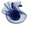 Navy blue, variant on JINXI Fascinator Pinwheel Polyester Mesh Feather Clip Headpiece