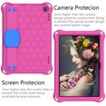 thumbnail image 6 of Allytech Silicone Case for All-New Kindle Fire HD 8 2020 and Fire HD 8 Plus (10th Generation, 2020 Release) - EVA Shoulder Strap Kickstand Kids Friendly Shock Proof Back Cover, Rose/Blue, 6 of 7