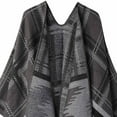 thumbnail image 3 of Women’s Spring Shawl Wrap Open Front Poncho Cape Cardigan Coat Oversized Plaid Sweaters Scarf for Fall and Winter, 3 of 6