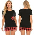 thumbnail image 5 of Womens Pajama Set Cotton Sleepwear Short Sleeve Pjs Nightwear Soft Loungewear, 5 of 6
