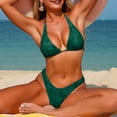 thumbnail image 6 of YIFUNIN Women's Sexy Printed Bikini Set Two Piece Swimsuit Colorful Floral Print Beachwear for Women Summer Vacation Tropical,Green L, 6 of 6