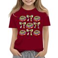 thumbnail image 2 of CCRFTGI Mardi Gras Shirt for Child Girls 10-12 Funny Coquette Bow Donut T Shirts Fashion Beads T-Shirt Holiday Crewneck New Orleans Party Custume Tops Wine 7-8 Years, 2 of 4